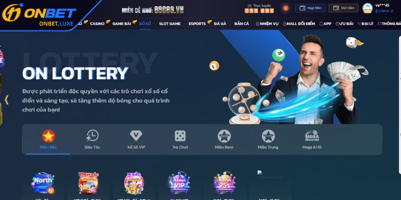 Giới thiệu sảnh Xổ Số ONBET