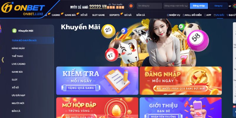 Hướng dẫn chi tiết cách nhận khuyến mãi tại nhà cái ONBET