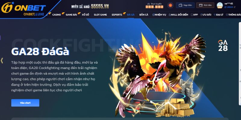 Khám phá sảnh Đá Gà ONBET